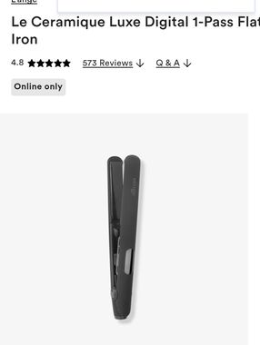 Lange Ceramic Digital Flat Iron in Matte Black